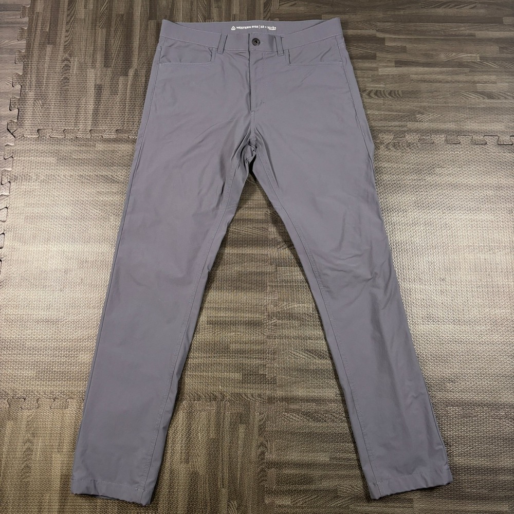 Western Rise Pants Mens 34x32 Navy Blue Evolution Pant Nylon Blend Stretch